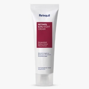 RE’ EQUIL 0.1% Retinol Night Cream | Repairs Wrinkles & Fine Lines | Improves Skin Firmness | Beginner Friendly | All Skin Types | Anti Aging Cream For Women & Men 32G