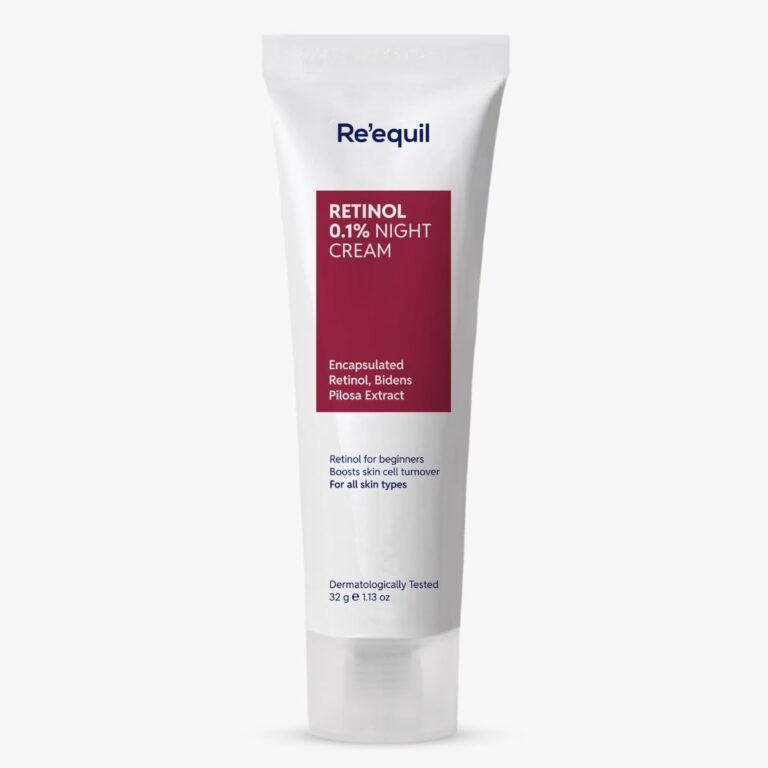 RE’ EQUIL 0.1% Retinol Night Cream | Repairs Wrinkles & Fine Lines | Improves Skin Firmness | Beginner Friendly | All Skin Types | Anti Aging Cream For Women & Men 32G
