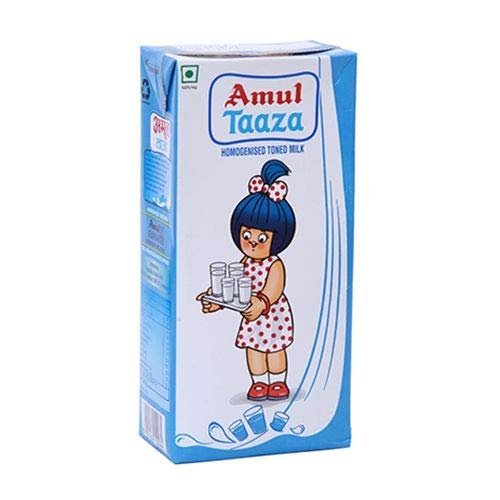 Amul Taaza Homogenized toned Milk, 200 ml
