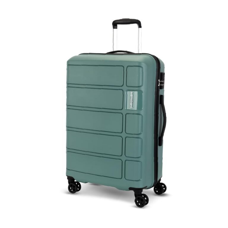 Kamiliant by American Tourister Medium Harrier Edge 8W 68 Cms Check-in (PP) Hard Sided 8 Wheels Spinner Luggage/Suitcase/Trolley Bag (Slate Grey) (Double Wheel)