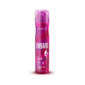 Engage Floral Zest Deodorant Spray for Women 150ml | Citrus & Floral | 24hr Freshness | Long Lasting | Skin Friendly | Dermat Tested | Deodorants Woman | Body Spray Women | Try Engage W2 Perfume Spray