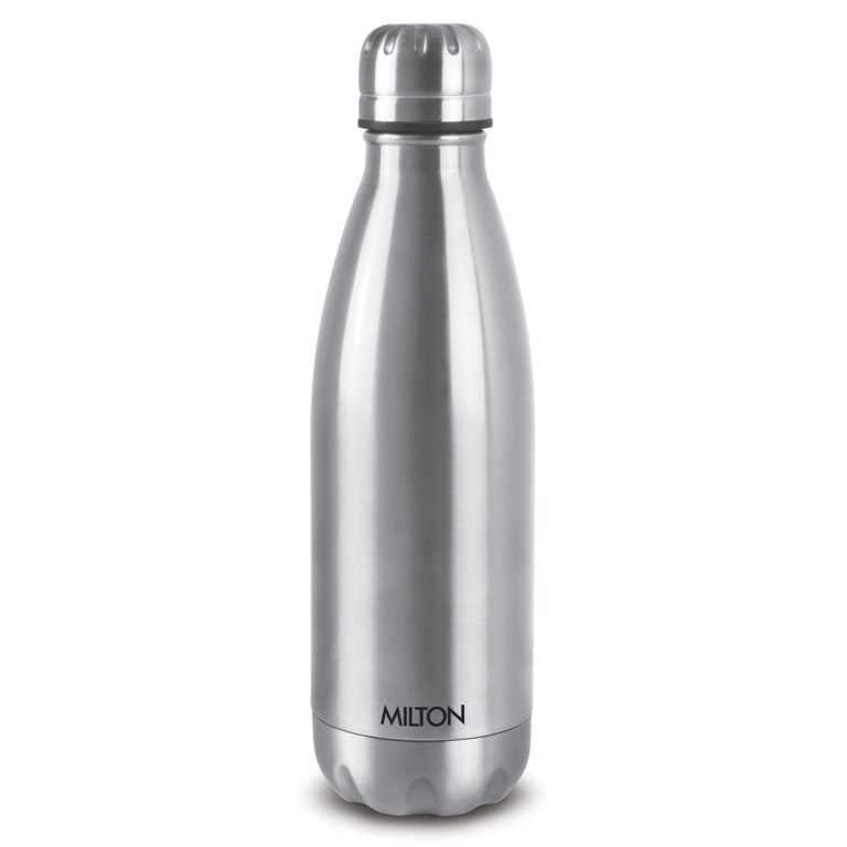 Milton Duo DLX 1000 Thermosteel 24 Hours Hot and Cold Water Bottle, 1 Litre, Silver