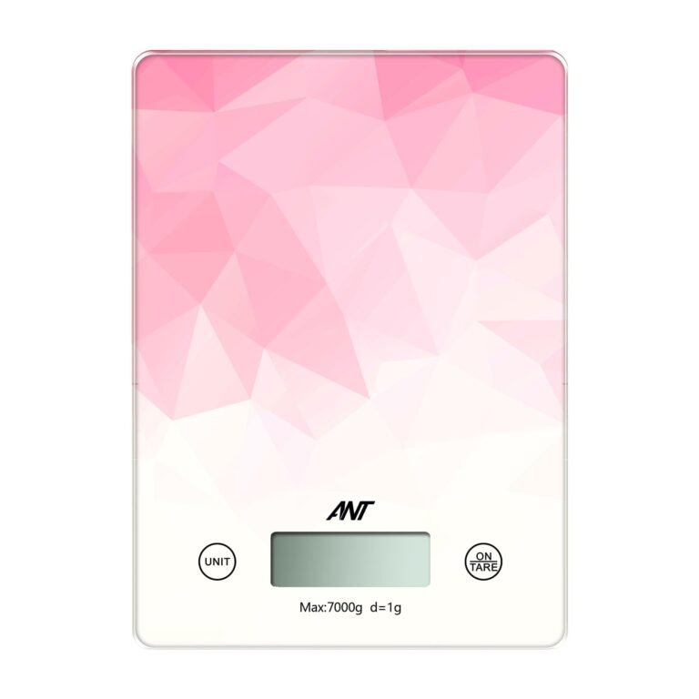 ANT AEKS300 Kitchen Weighing Scale 7kg, Digital Food Scale with 1g High Precision, LCD Display, Tare, g/ml/oz/lb/fl:oz Units, Tempered Glass, Auto-Off, Low Battery Indicator, 30 months warranty