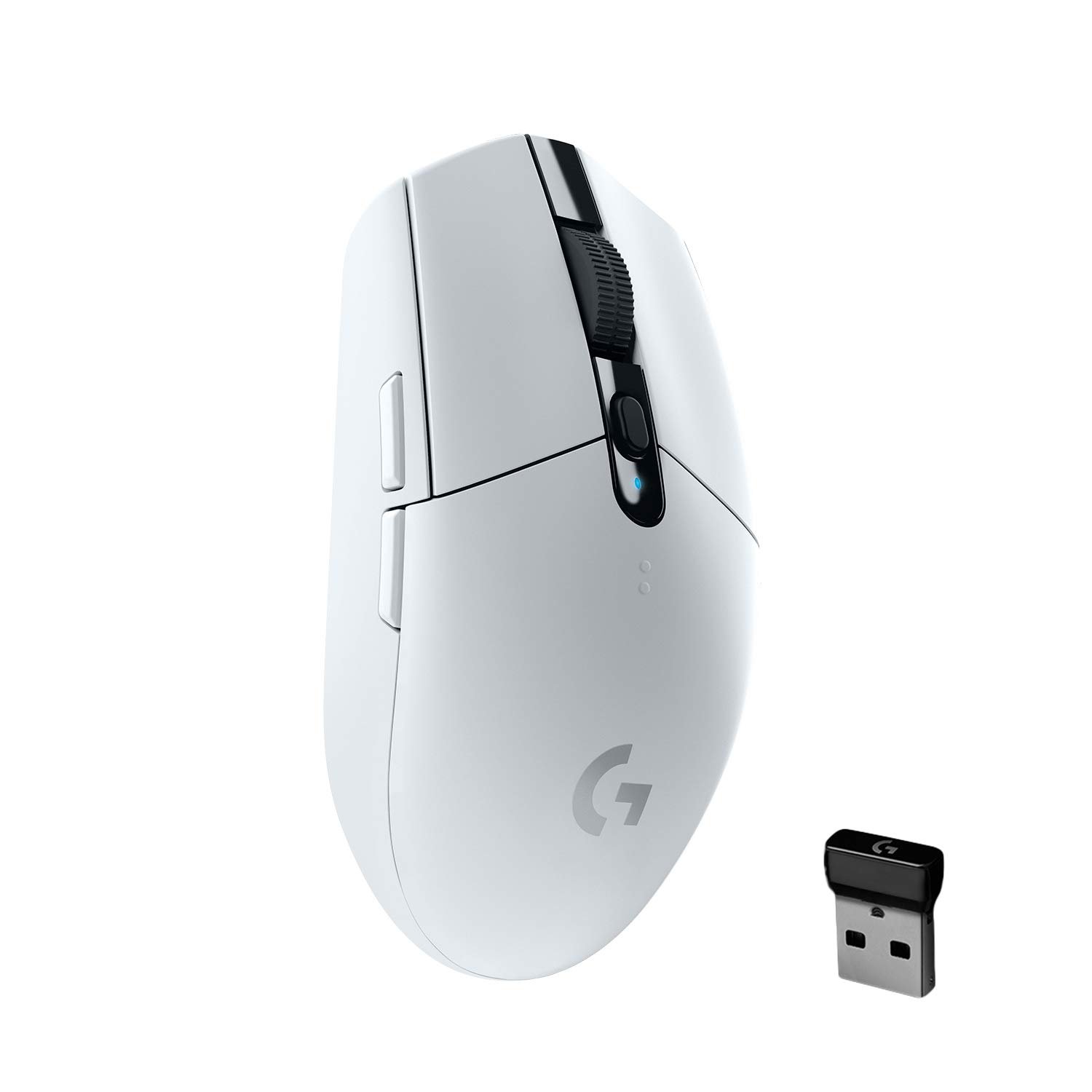 Logitech G304 Lightspeed Wireless Gaming Mouse, Hero Sensor, 12,000 DPI, Lightweight, 6 Programmable Buttons, 250h Battery Life, On-Board Memory, Compatible with PC/Mac – White