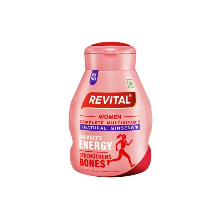 Revital For Women with Multivitamins, Calcium, Zinc & Natural Ginseng for Daily Immunity Strong Bones, and Enhances Energy Level – 30 Capsules