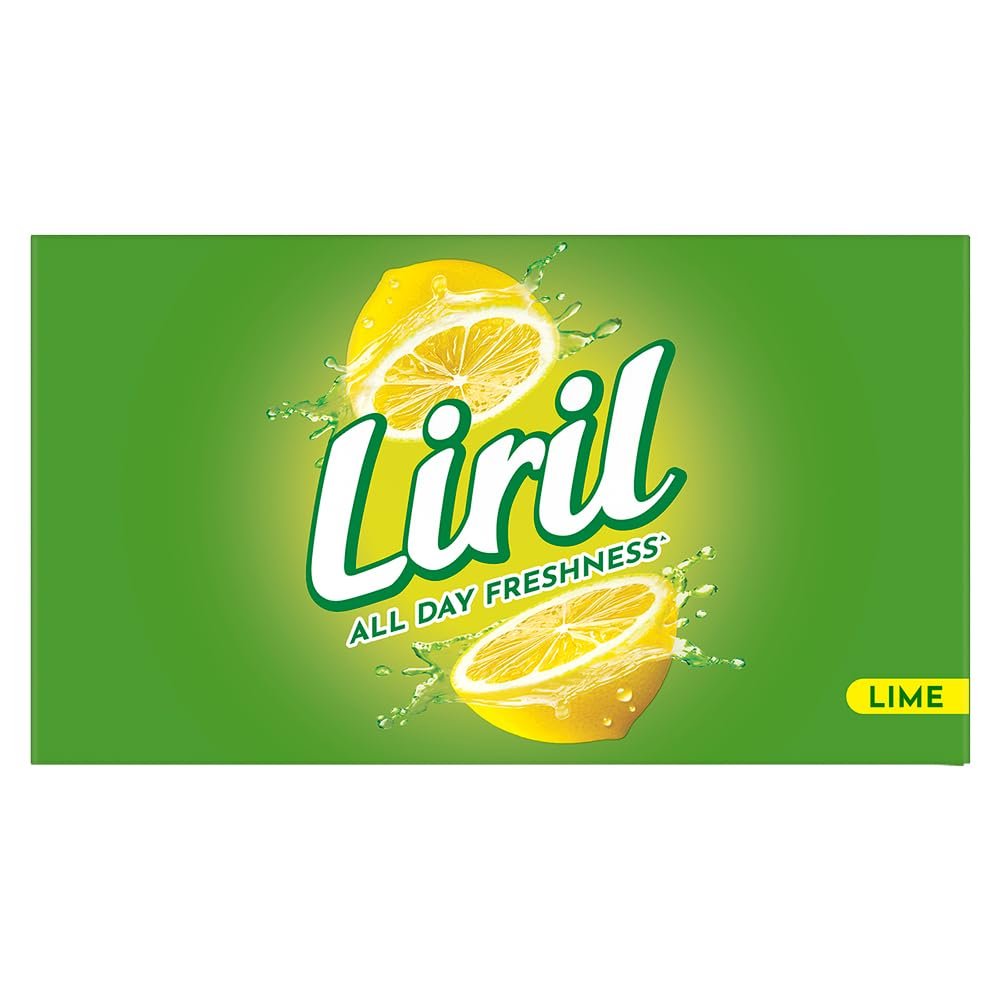 Liril Lime Bathing Bar | Feel the Citrus Burst of Freshness | Pack of 6 (6 x 125g)