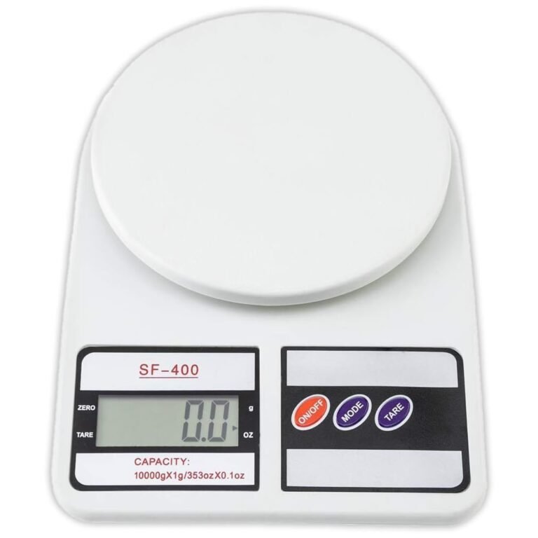 Btag SF-400 Digital Kitchen Weighing Scale | 10Kg x 1g Precision | 1 year (6+6 months) warranty | Food Scale with LCD Display for Cooking, Baking, Meal Prep & Healthy Diet | (White)