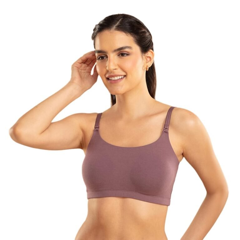 NYKD (NYB165 Cotton Non Padded & Non Wired Full Coverage Slip On T-Shirt Bra for Women | Easy Breezy Soft Fabric with Hidden Shaper Sling for No Side Bulge & Detachable Strap