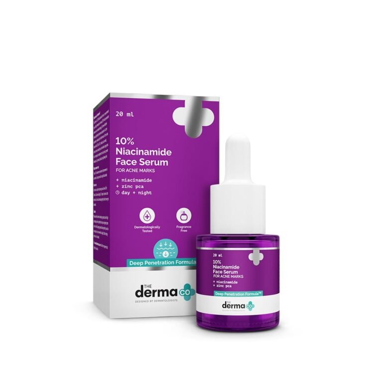 The Derma Co 10% Niacinamide Serum – 20 ml | With 2% Zinc, Powered by Deep Penetration Formula™ | Fades Acne Marks, Controls Oil & Reduces Dark Spots | Exclusively Available on Amazon