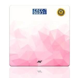 ANT Flora Ruby Digital Bathroom Weighing Scale for Body Weight | LCD Display | Highly Accurate | Tempered Glass | Compact Size | Conversion Switch | 30 Months Warranty | Battery Included – Ruby