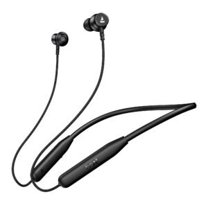 boAt Rockerz 113, 40H Battery, Dual Pair, Fast Charge, ENx Tech, Stream Ad Free Music via App Support, Magnetic Buds, Bluetooth Neckband, Wireless with Mic in Ear Earphones (Active Black)