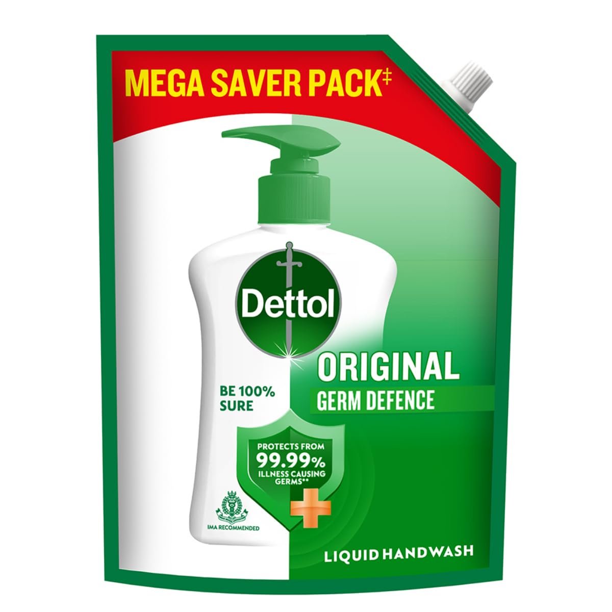 Dettol Liquid Handwash Refill – Original Hand Wash- 1350ml | Germ Defence Formula | 10x Better Germ Protection