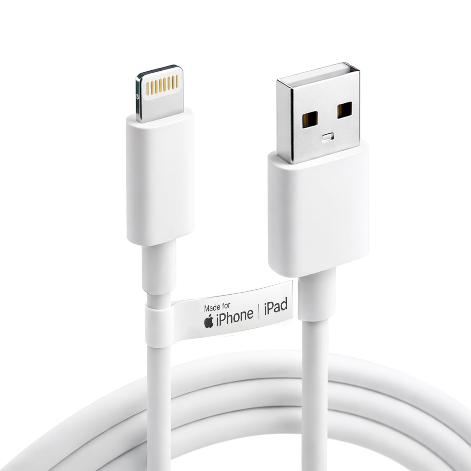 USB to Lightning Cable, Apple MFi Certified Fast Charging & Data Sync Charging Cable Compatible with iPhone 14, 13, 12, 11, X, XS, XR, 8 Plus & iPad, Durable Lightning Cable, 6 Months Warranty HOMEMO
