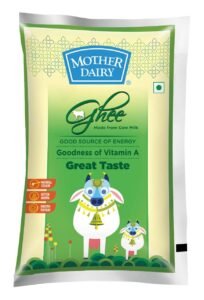 Mother Dairy Cow Ghee Pouch, 1L (902 grams)