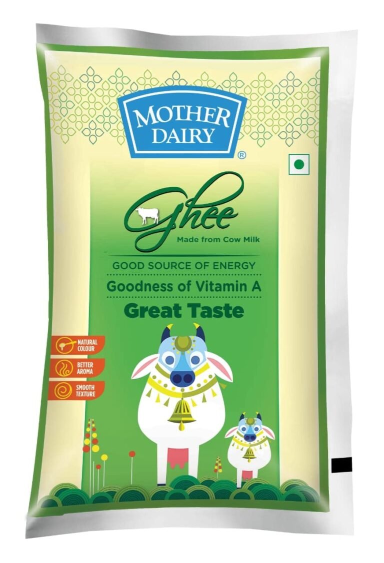 Mother Dairy Cow Ghee Pouch, 1L (902 grams)