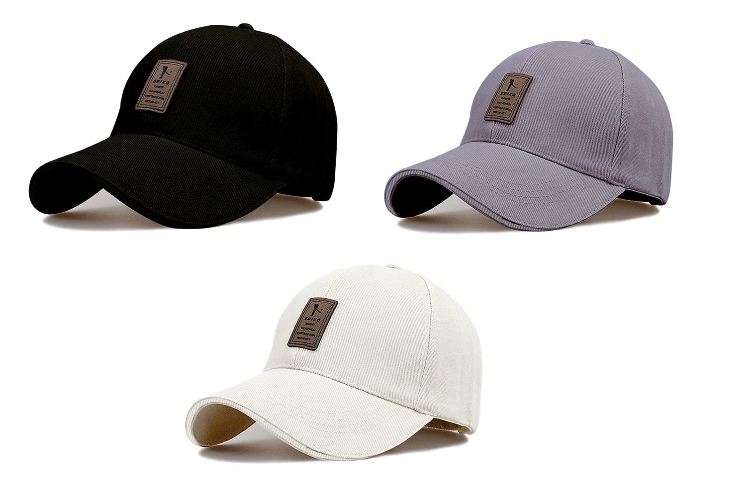 Combo 3 @2 Cap for Men Women Topi Unisex Head Branded Boy’s Girl’s Caps Adjustable Strap Summer Sports Cricket Gym Dance Cotton Free Size