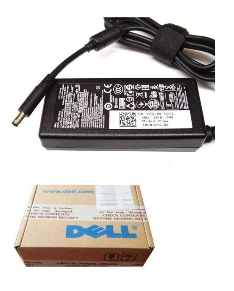 Dell Original 65W 19.5v 4.5mm Pin Laptop AC Adapter-Black (Part Code MGJN9)