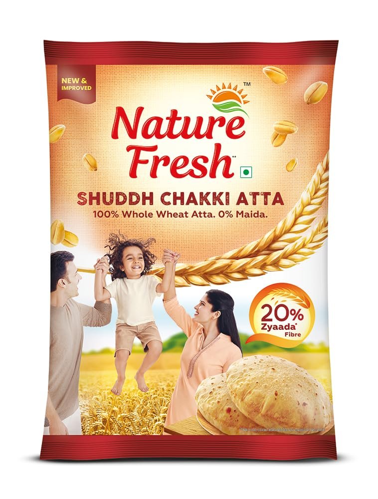 Nature Fresh Shuddh Chakki Atta 10 KG Pack