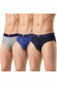 Van Heusen Men’s Cotton Briefs Pack of 3| Ribbed Cotton | Anti-Bacterial | Stay fresh | Sweat Absorbant | Moisture-Wicking | Long Lasting Colors |Breathable Combed Cotton for extra comfort | Soft Waistband | Soft Touch | Style 10004