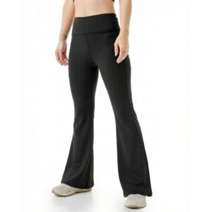 Boldfit Limitless Nyloflex Flare Pants for Woman Leggings for Women Full Length Stretchable Gym Pants for Women Workout Flare Pant for Yoga, Pilates, Gym for Daily Use Flared Palazzo for Woman