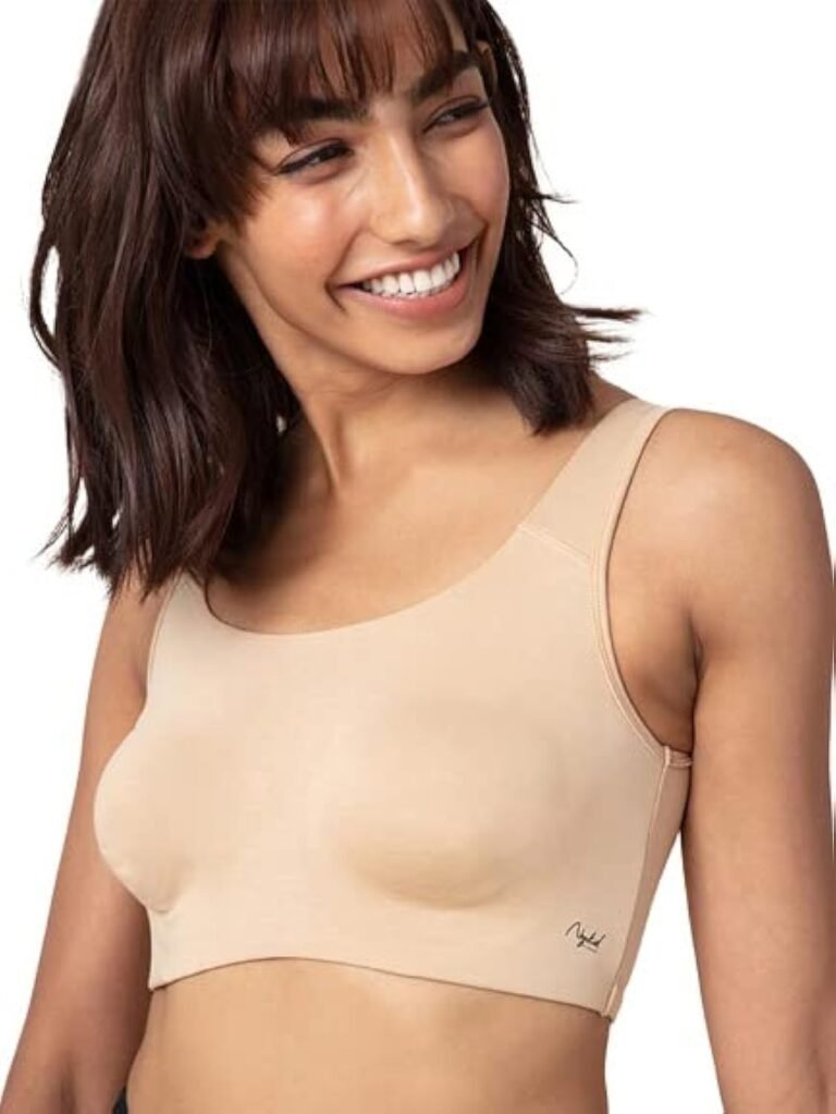 NYKD NYB113 Cotton Non Padded Non Wired Full Coverage Slip On Everyday Bra Wide Straps Gentle Side Lift