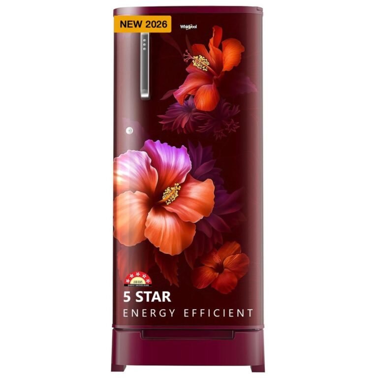 Whirlpool 184 L 5 Star Direct-Cool Single Door Refrigerator with Intellisense Inverter Compressor (205 WDE ROY 5S Inv WINE SPRING-Y, Red, 2026 Model)