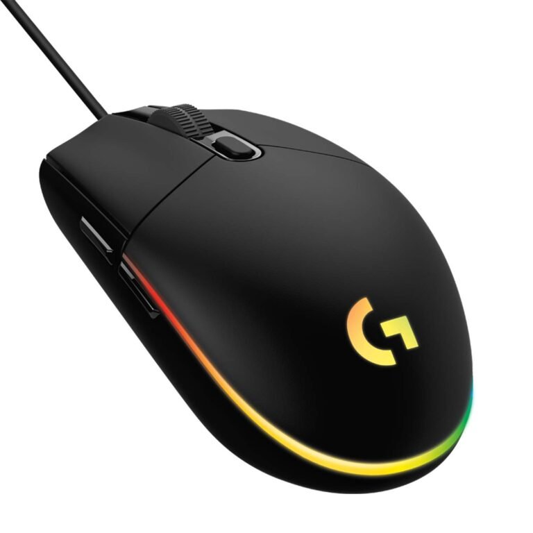 Logitech G102 Light Sync Gaming Mouse with Customizable RGB Lighting, 6 Programmable Buttons, Gaming Grade Sensor, 8K DPI Tracking,16.8mn Color, Light Weight – Black