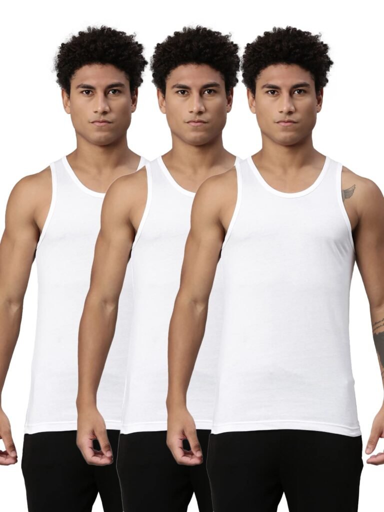 Levi’s 012 Classic Vest for Men | 100% Cotton | Breathable | Round Neck Sleeveless Men’s Vest | Soft & Durable | Freedom of Movement | Tagless & Zero Irritation Comfort | Pack of 3