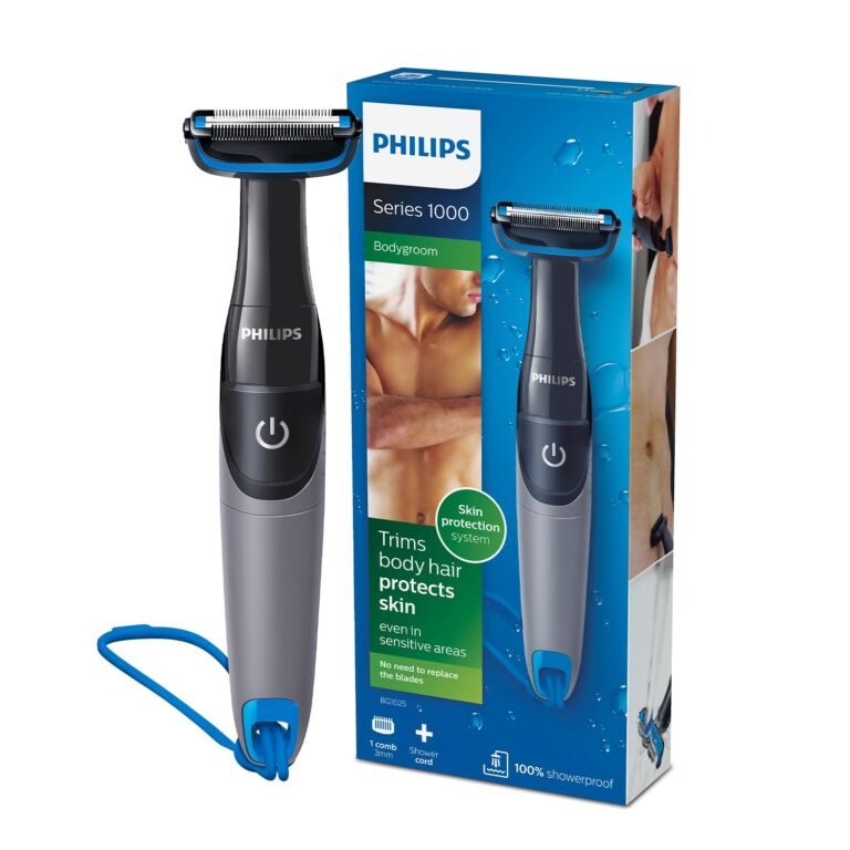 Philips Showerproof Body & Balls Trimmer for Men Private Parts | Bi-directional Trimming| Skin Safe Intimate Grooming | Skin Protection System | 2yrs Warranty | India’s #1 Men’s Trimmer* | BG1025
