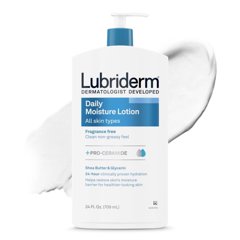 Lubriderm Daily Moisture Lotion for Normal To Dry Skin, Fragrance-Free, 709ml