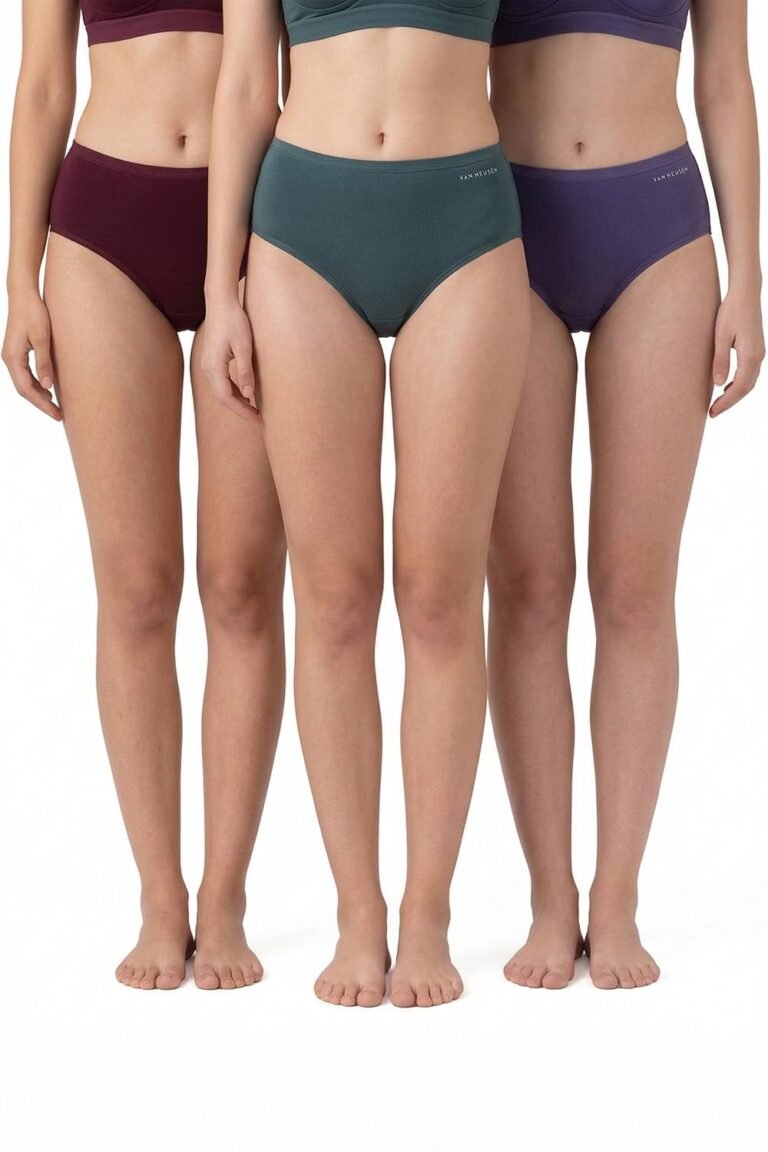 Van Heusen Women’s 100% Cotton Hipster Panty – Pack of 3 | Everyday Panty | Anti‑Bacterial Tech | Keeps you dry and Fresh | Sweat Absorbent | Inner Elastic | No‑Marks Waistband | Solid Colors | (Assorted Fresh colors ) Style 11101