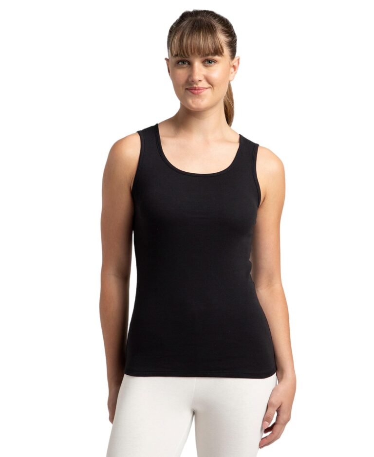 Jockey A113 Women Super Combed Cotton Rib Fabric Slim Fit Solid Tank Top