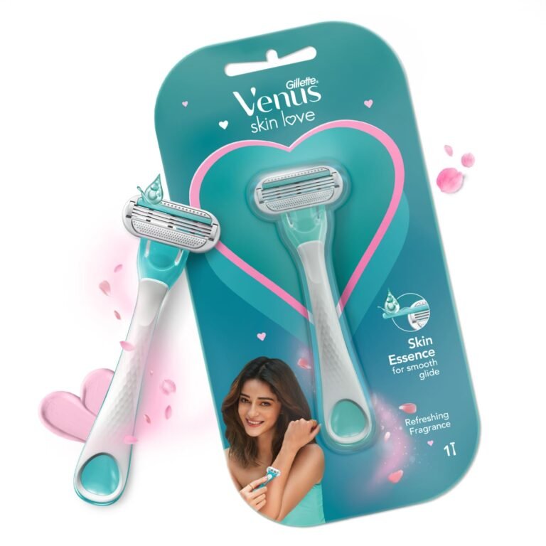 Gillette Venus Skin Love With Skin Essence | Womens Razor For Hair Removal- Pack Of 1, Green