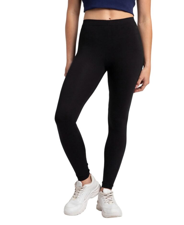 Jockey AW87 Women Super Combed Cotton Elastane Stretch Leggings with Ultrasoft Waistband