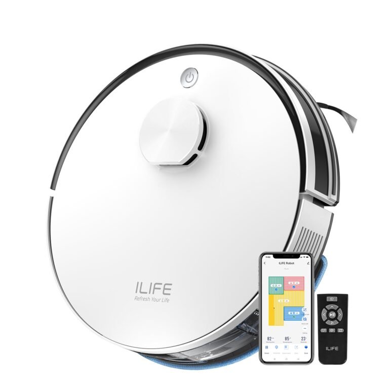 ILIFE A30 Robot Vacuum Cleaner with LiDAR Navigation, 13000Pa Suction, 2-in-1 Vacuum & Mop, Customised Cleaning, Y- Shape Cleaning, Ideal for All Floor Types, App, Voice & Remote Control