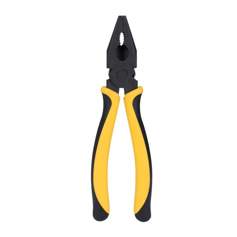 STANLEY 70-482 8” Sturdy Steel Combination Plier Double Color Sleeve, Anti-Rust, Black Phosphate Finish, Material: C45, Full Body Hardened, Used for Gripping, Twisting, Bending and Wire Cutting