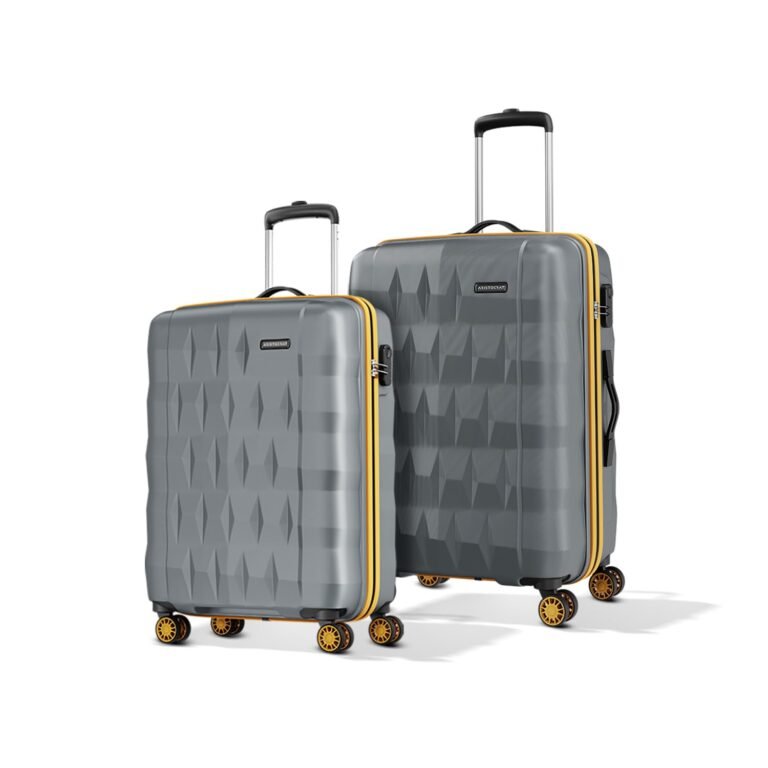 Aristocrat Comet 8 Wheel Set of 2 (Small+Medium) Hard Case Trolley Bag | Combination Lock | Tough and Durable Polycarbonate Luggage | 3 Year International Warranty | Suitcase for Travel | Grey