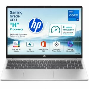 HP 15 Laptop | Intel Core i5-13420H,13th Gen |16GB RAM | 512GB SSD | Win 11 |M365 Basic(1yr)* Office24|Anti-Glare, Micro-Edge, 15.6”/39.6cm|Backlit KB|FHD Camera w/Shutter|1.65kg, Silver -FR0045TU