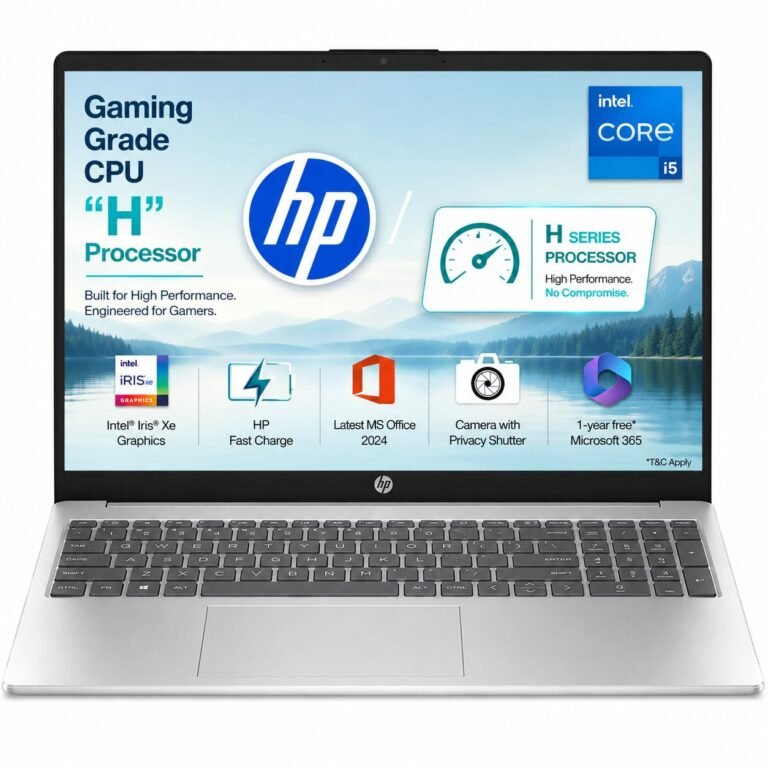 HP 15 Laptop | Intel Core i5-13420H,13th Gen |16GB RAM | 512GB SSD | Win 11 |M365 Basic(1yr)* Office24|Anti-Glare, Micro-Edge, 15.6”/39.6cm|Backlit KB|FHD Camera w/Shutter|1.65kg, Silver -FR0045TU