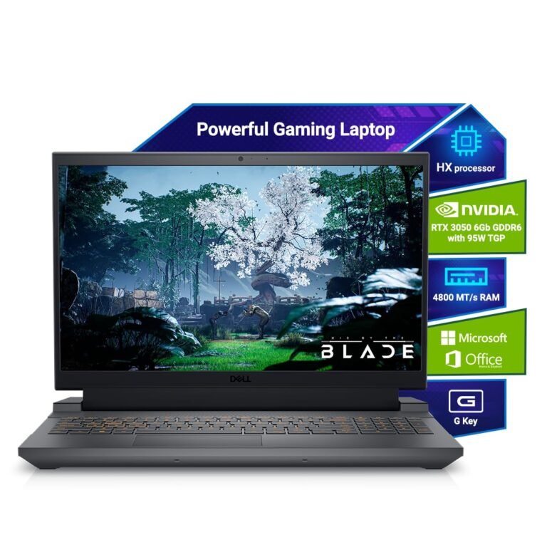 Dell G Series, Intel Core i5-13450HX, 13th Gen, NVIDIA RTX 3050-6GB, 16GB, 512GB SSD, FHD, 15.6″/39.62cm, Windows 11, MSO’24, Dark Shadow Gray, 2.65KG, [G15-5530], Backlit Keyboard, Gaming Laptop
