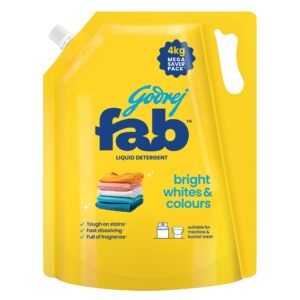 Godrej Fab Liquid Detergent Refill Pouch for Machine – 4 L