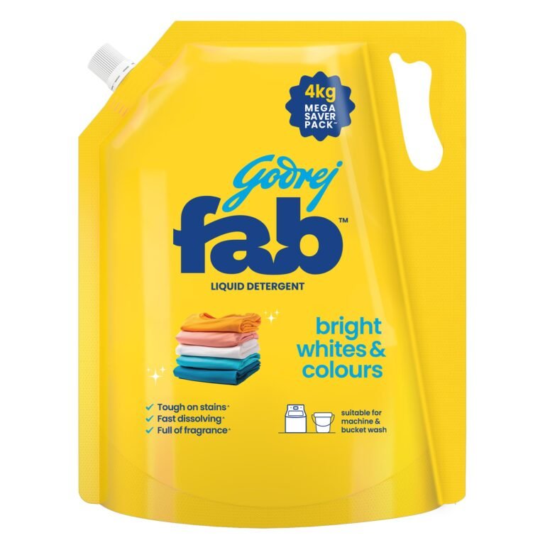 Godrej Fab Liquid Detergent Refill Pouch for Machine – 4 L