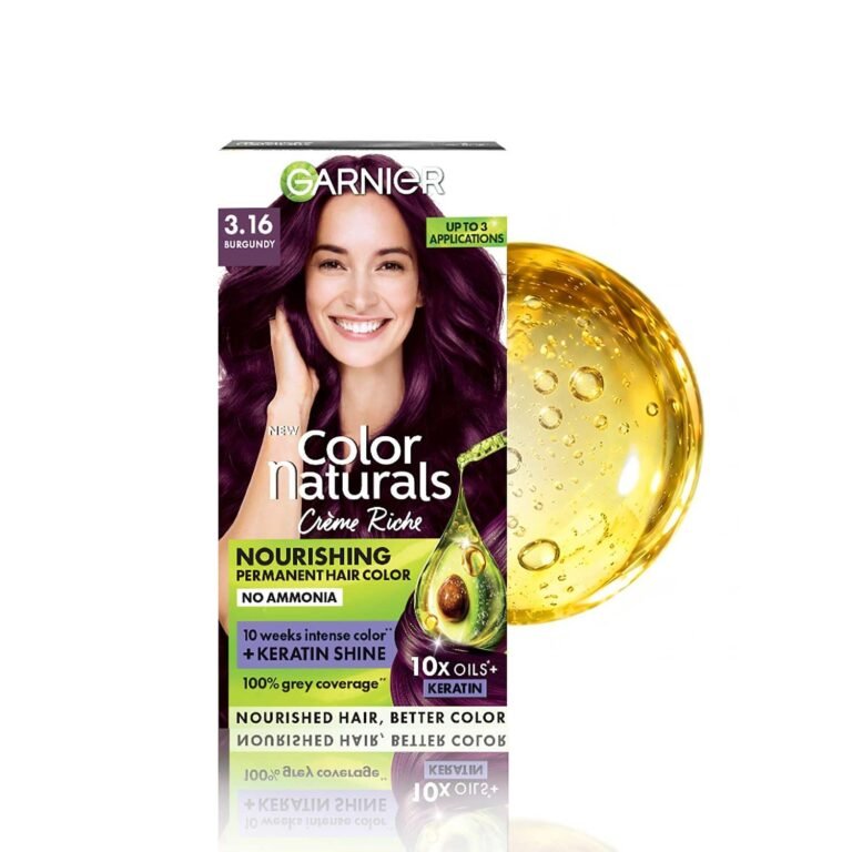 Garnier, Hair Colouring Creme, Long-lasting Colour, Smoothness & Shine, Color Naturals, Shade: 3.16 Burgundy, 70ml + 60g