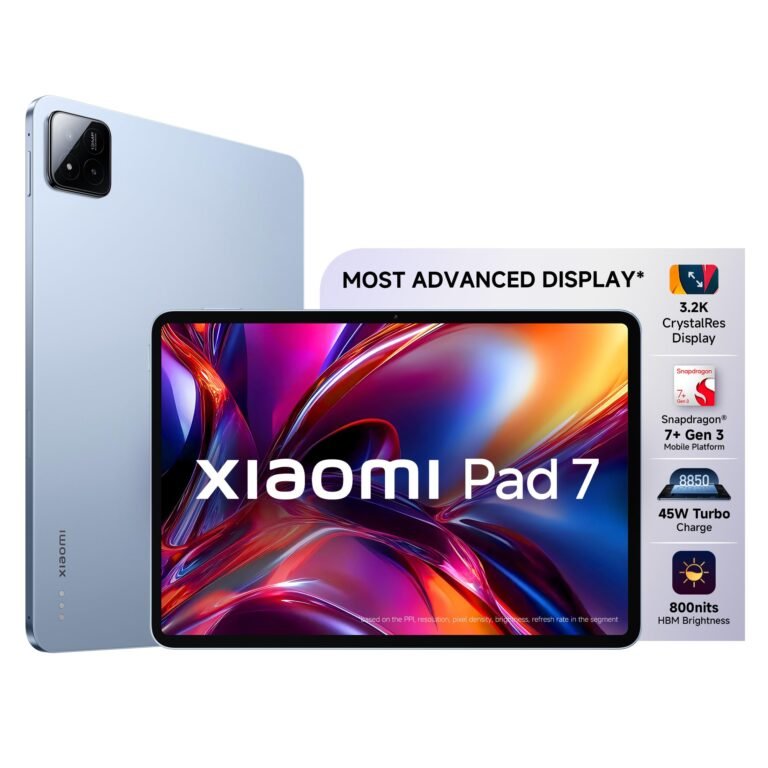 XIAOMI Pad 7 |Qualcomm Snapdragon 7+ Gen 3 |28.35cm(11.16″) Display |12GB, 256GB |3.2K CrystalRes Display |HyperOS 2 |68 Billion+ Colours |Dolby Vision Atmos |Quad Speakers |Wi-Fi 6e |Mirage Purple