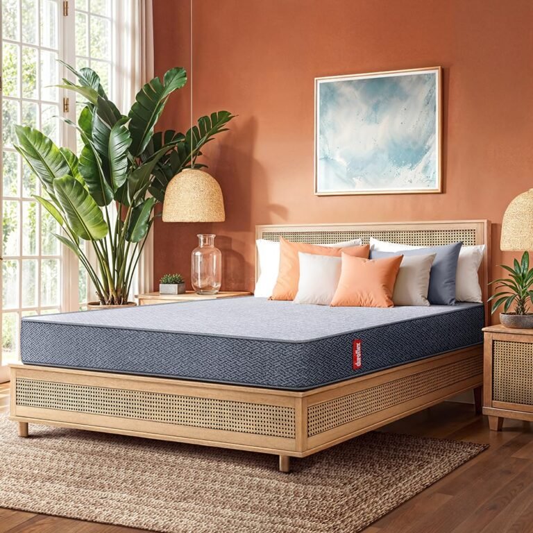 Duroflex Livein Essential – Pressure Relieving, Orthopedic Memory Foam Mattress Queen Bed, 8 Inch Queen Size Medium Firm Bed Mattress with Superior Comfort & Anti Microbial Fabric (75x60x8 Inch)