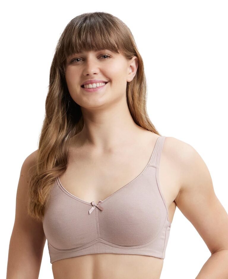 Jockey FE41 Women Wirefree Non Padded Super Combed Cotton Elastane Stretch Full Coverage Everyday Bra with Concealed Shaper Panel