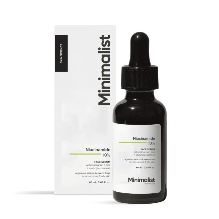 Minimalist 10% Niacinamide Serum with Zinc – Reduces Acne Marks, Controls Oil & Minimizes Pores | Vitamin B3 for Blemish-Free, Clear Skin | For Oily & Acne-Prone Skin (60 ml)