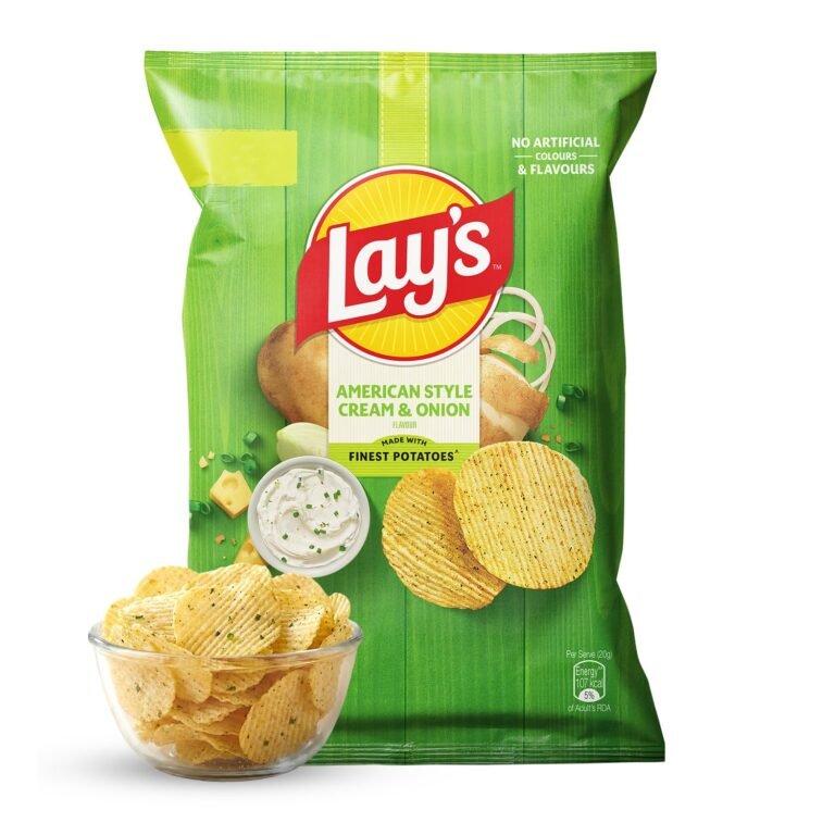 Lay’s American Style Potato Chips – Cream & Onion, 58 Gm/52.9 Gm [weight may vary]