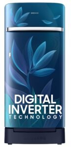 Samsung 189 L, 5 Star, Digital Inverter, Direct-Cool Single Door Refrigerator (RR21D2H259U/HL, Paradise Bloom Blue, Base Stand Drawer)
