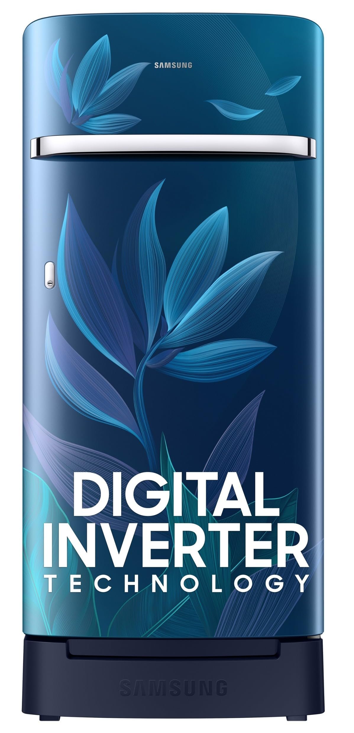 Samsung 189 L, 5 Star, Digital Inverter, Direct-Cool Single Door Refrigerator (RR21D2H259U/HL, Paradise Bloom Blue, Base Stand Drawer)